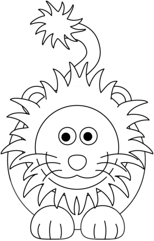 Cartoon Lion Drawing Image
