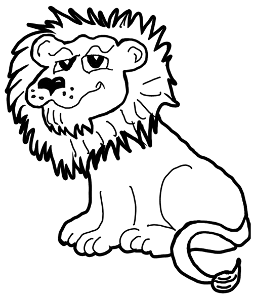 Cartoon Lion Drawing Picture