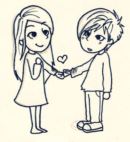 Cartoon Love Drawing Picture