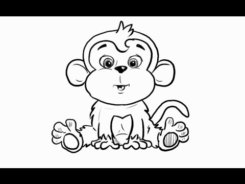 Cartoon Monkey Drawing Art
