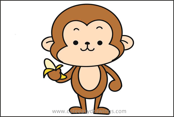 Cartoon Monkey Drawing Beautiful Image