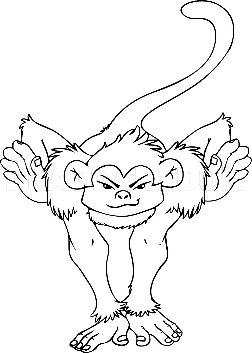 Cartoon Monkey Drawing Picture