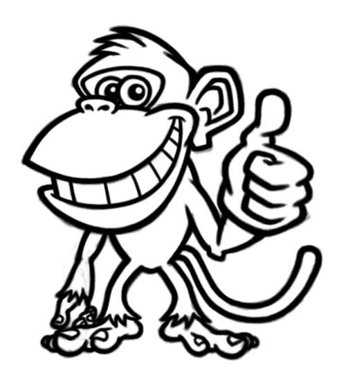 Cartoon Monkey Drawing Pictures