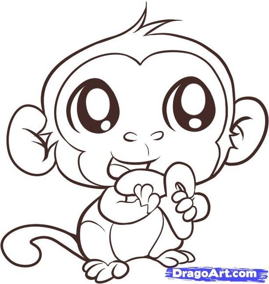 Cartoon Monkey Drawing Realistic