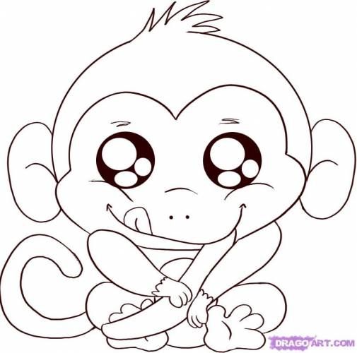 Cartoon Monkey Drawing Sketch