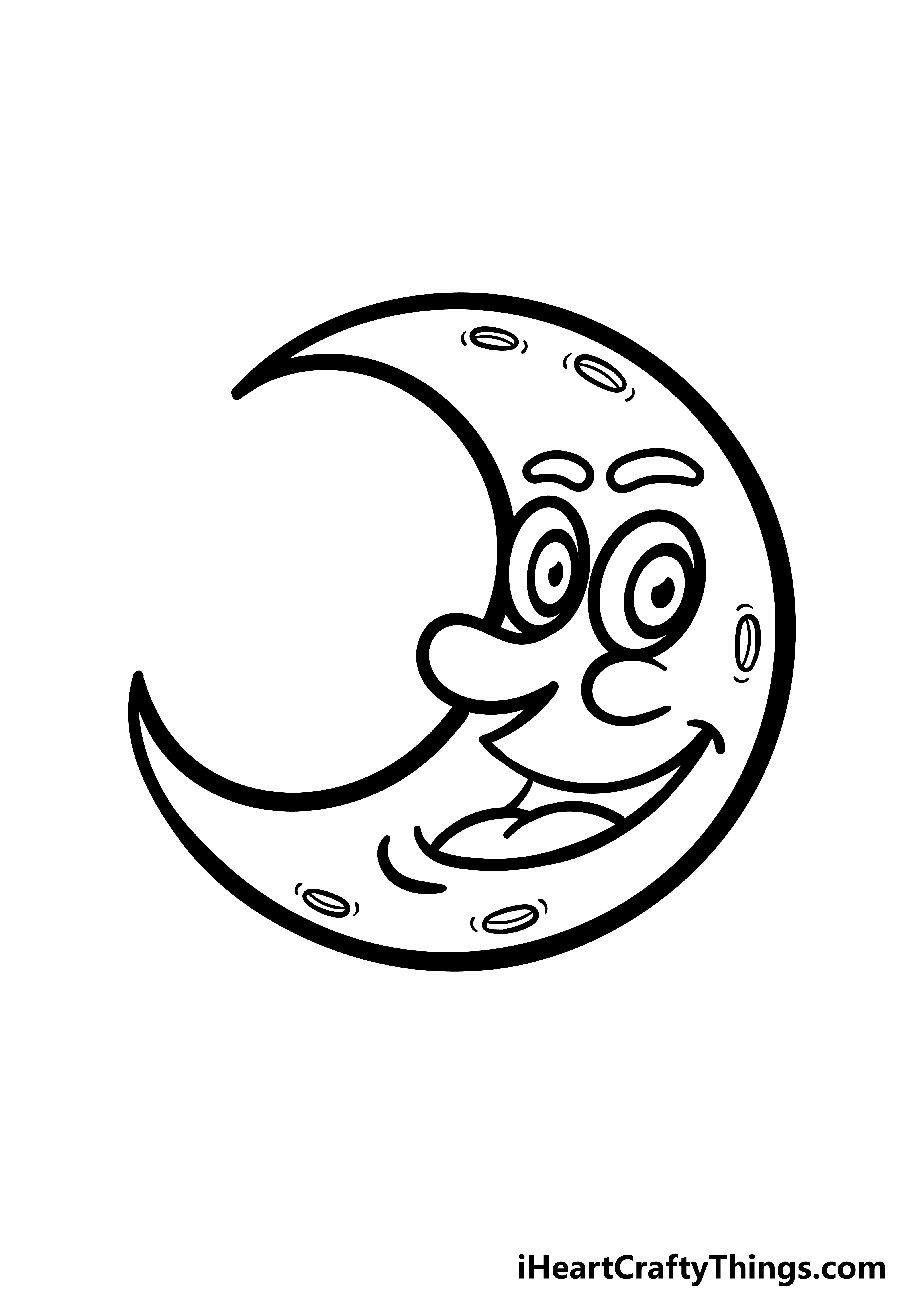 Cartoon Moon Drawing Photo