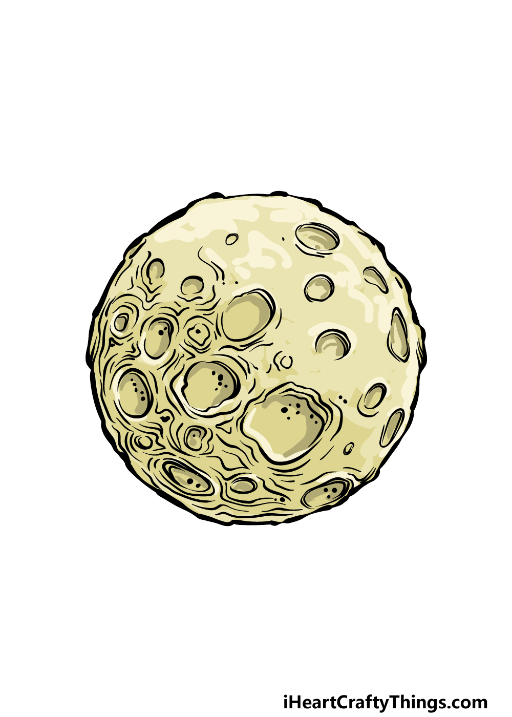 Cartoon Moon Drawing Pic