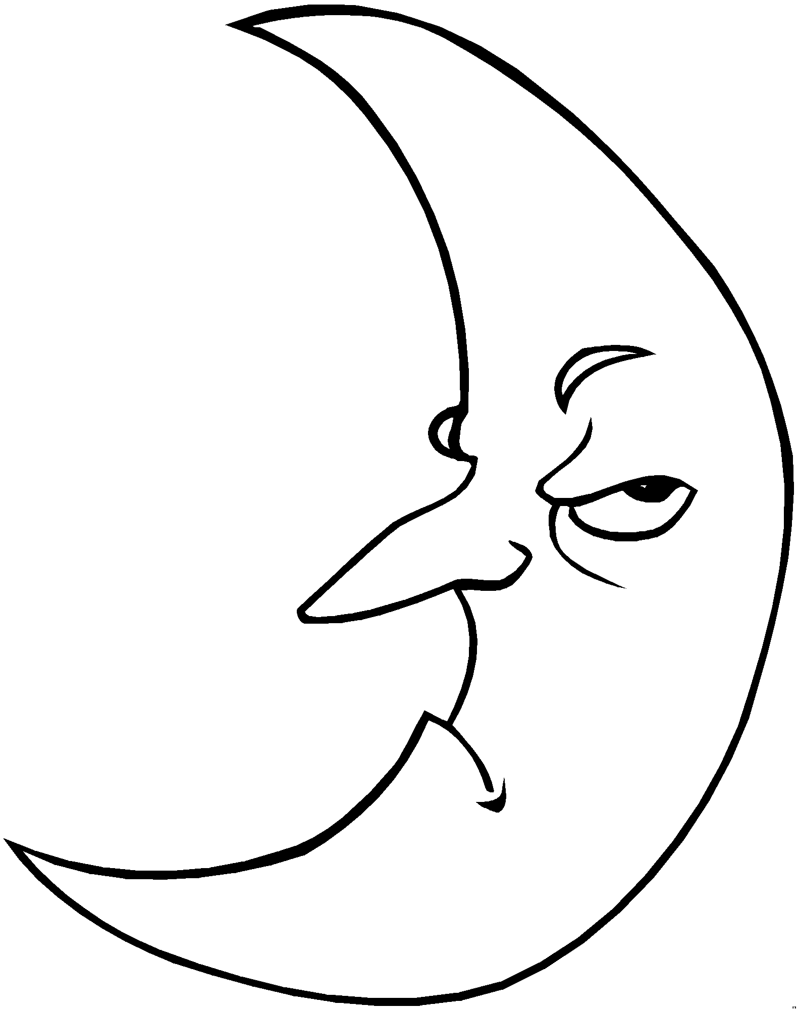 Cartoon Moon Drawing