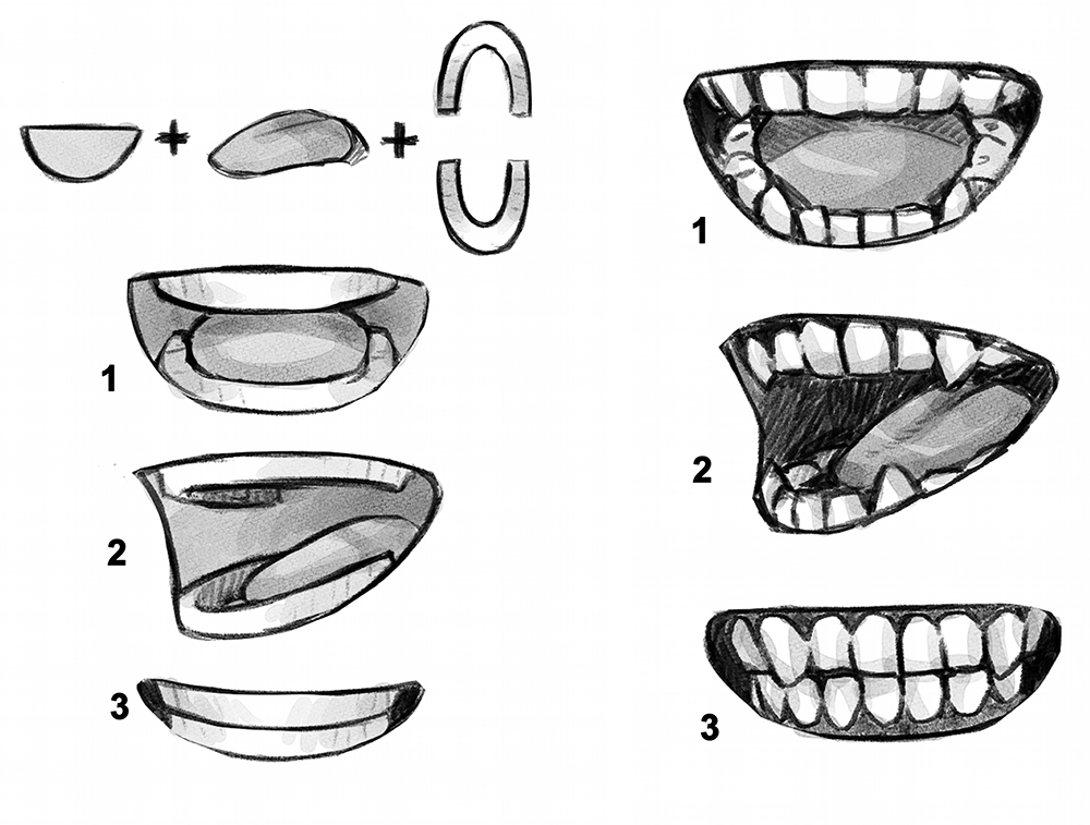 Cartoon Mouth Drawing Art