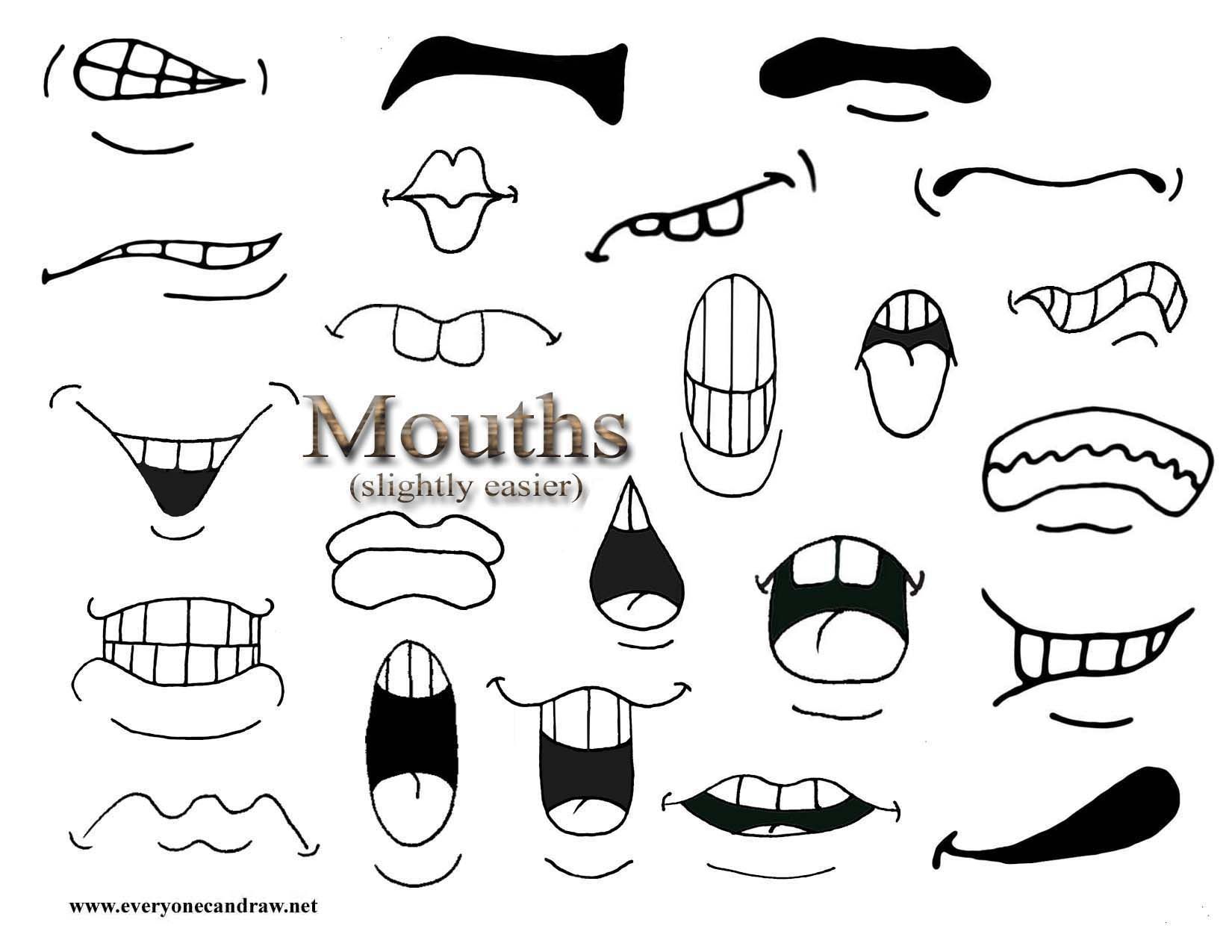 Cartoon Mouth Drawing High-Quality