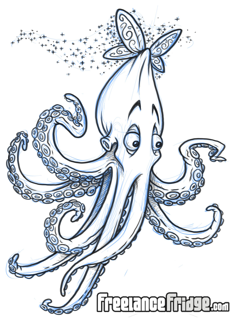 Cartoon Octopus Drawing Amazing