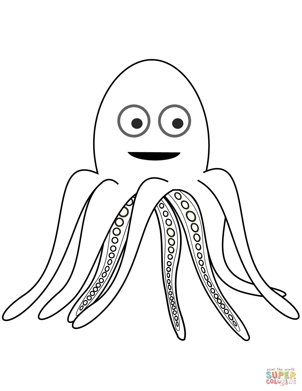 Cartoon Octopus Drawing Image