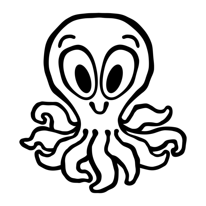 Cartoon Octopus Drawing Sketch