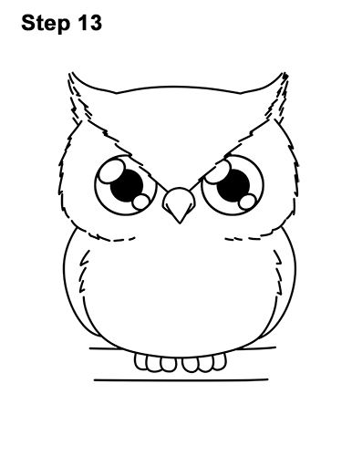 Cartoon Owl Drawing Art