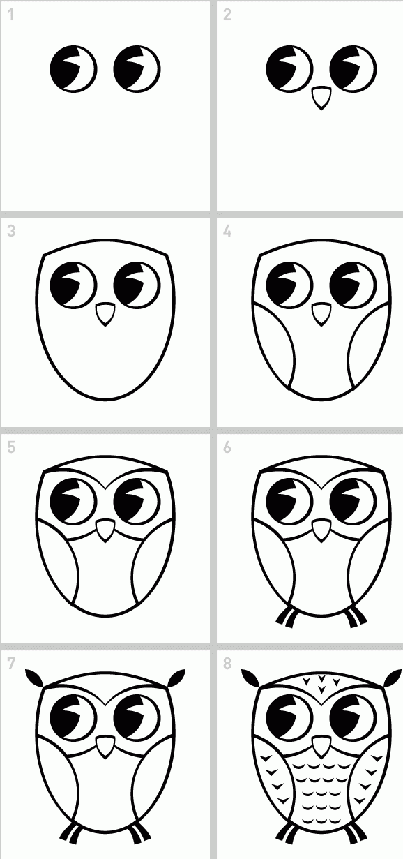 Cartoon Owl Drawing Pics