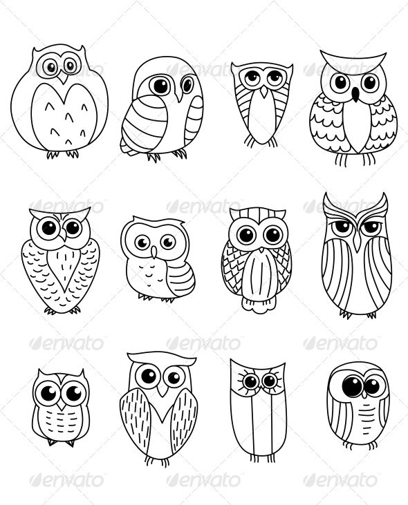 Cartoon Owl Drawing Realistic