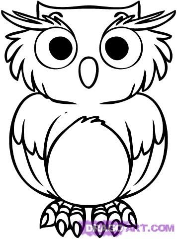 Cartoon Owl Drawing Sketch