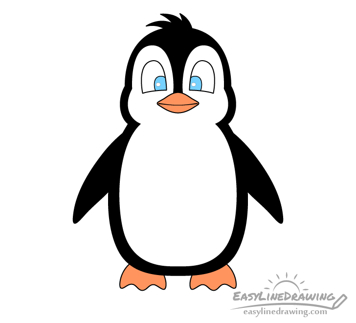 Cartoon Penguin Drawing Amazing