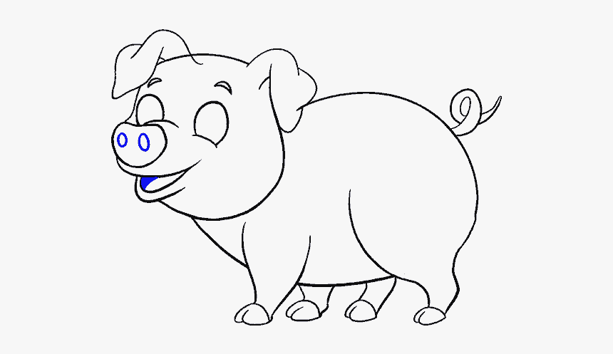 Cartoon Pig Drawing Pic