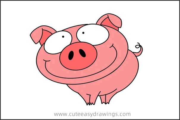 Cartoon Pig Drawing Sketch