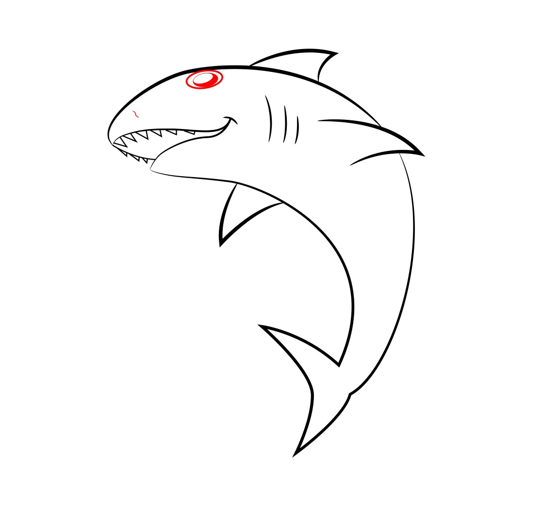 Cartoon Shark Drawing Pics