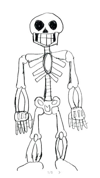 Premium Vector | Skeleton halloween coloring page for kids
