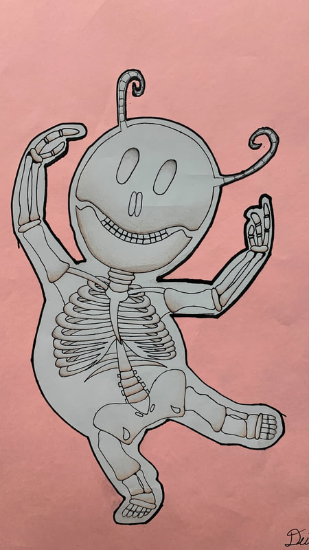 Cartoon Skeleton Drawing