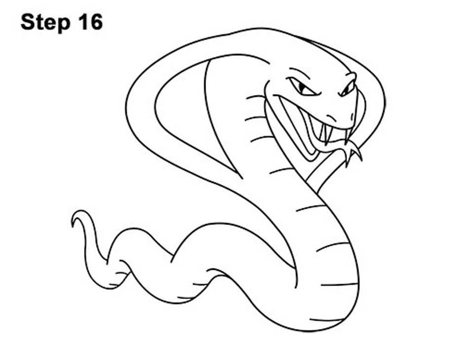 Cartoon Snake Drawing Beautiful Image