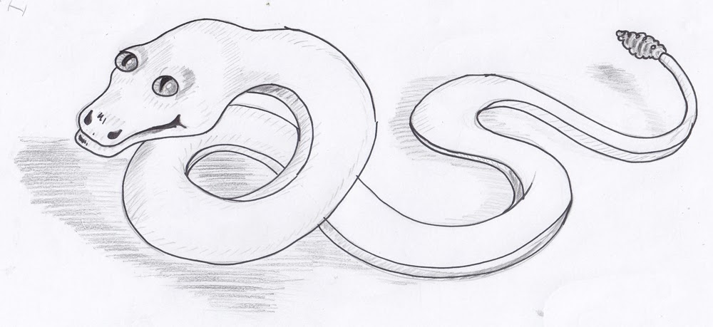 Cartoon Snake Drawing Photo