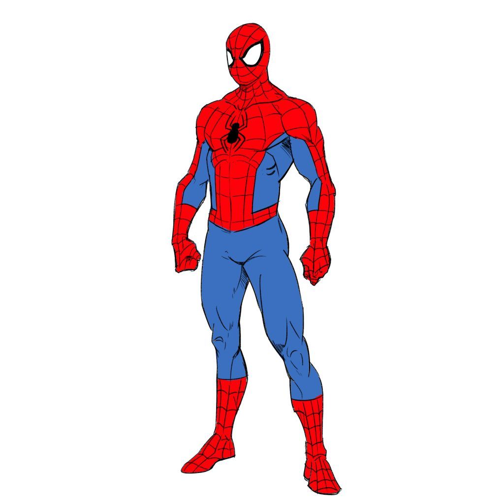 Cartoon Spiderman Drawing Amazing