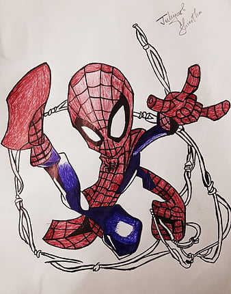 Cartoon Spiderman Drawing Realistic