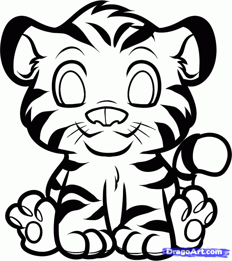 Cartoon Tiger Drawing Art