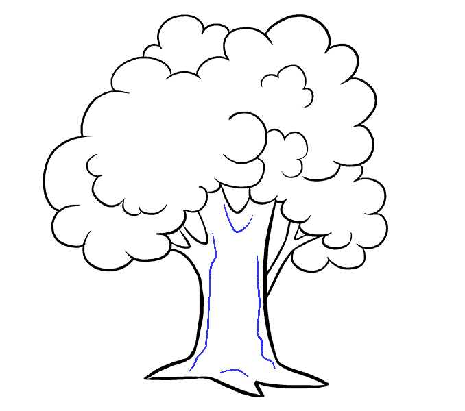 Cartoon Tree Drawing Image