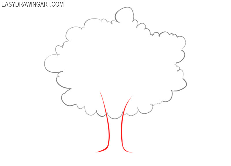 Cartoon Tree Drawing Pic
