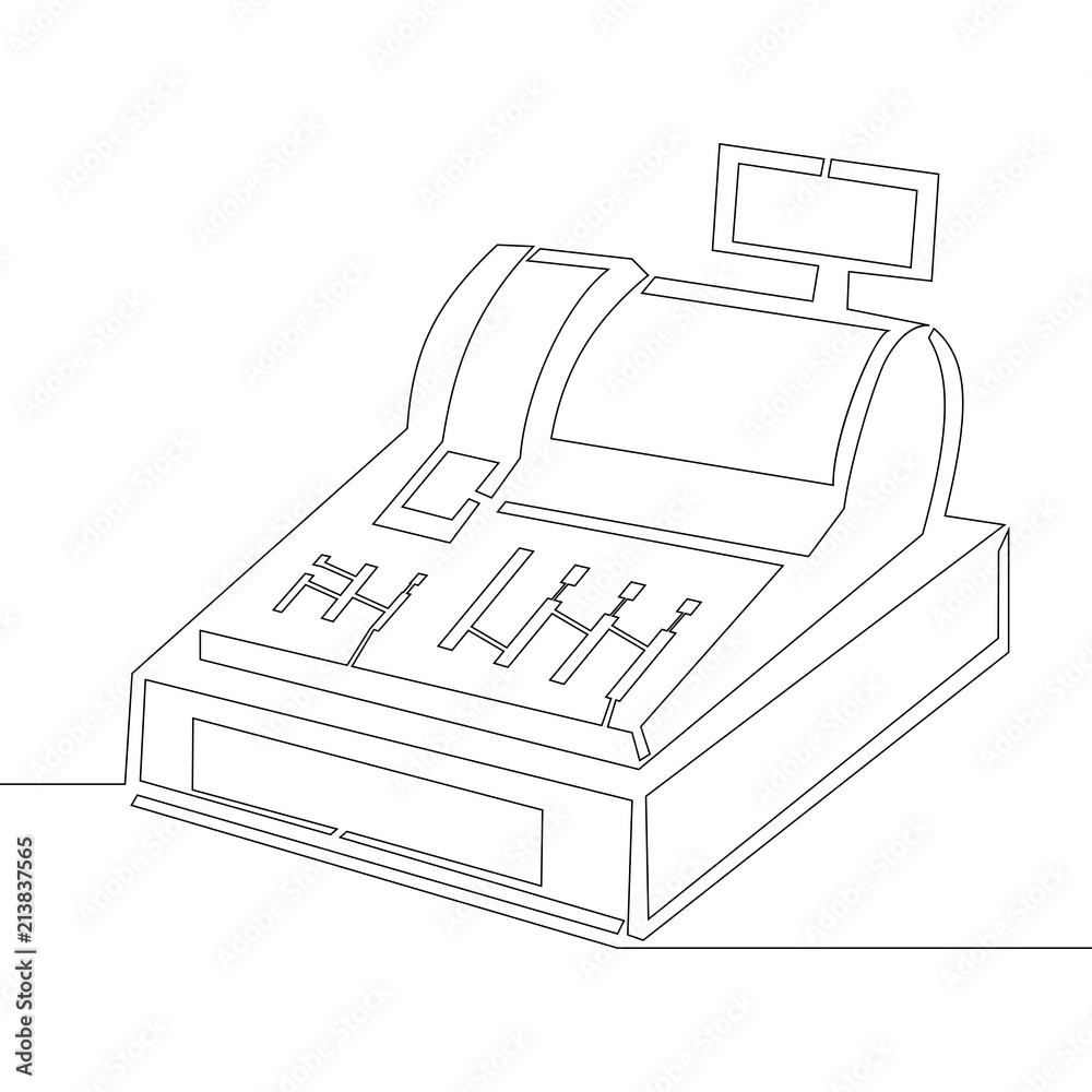 Cash Register Drawing