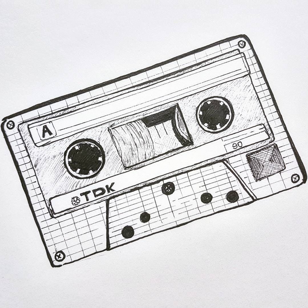 Cassette Tape Drawing Beautiful Art