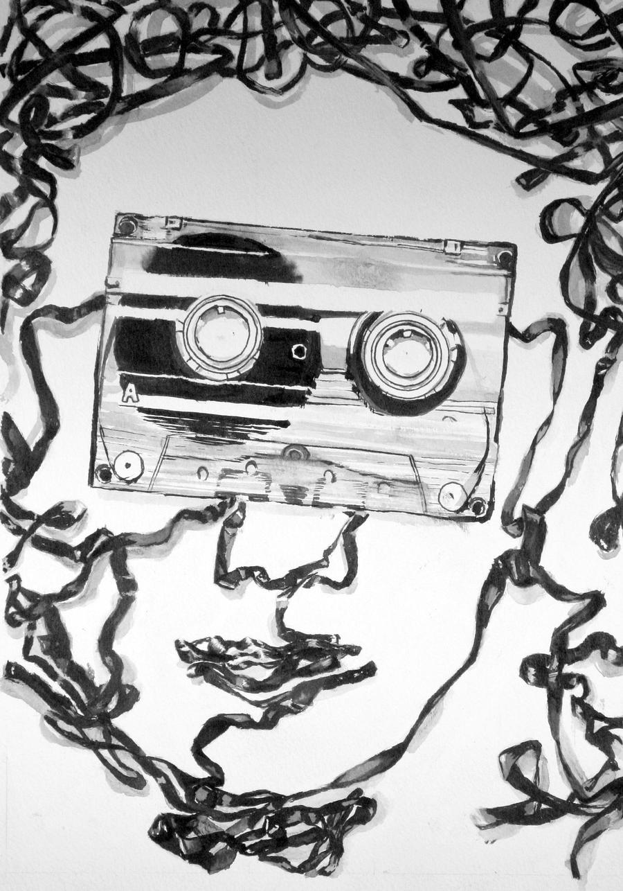 Cassette Tape Drawing Beautiful Image