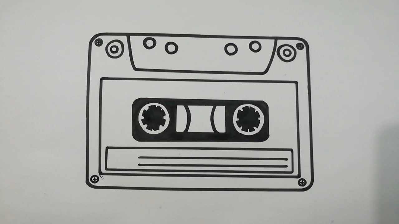 Cassette Tape Drawing Creative Art