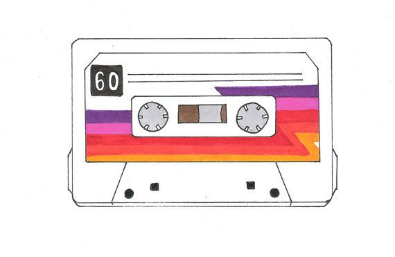 Cassette Tape Drawing High-Quality