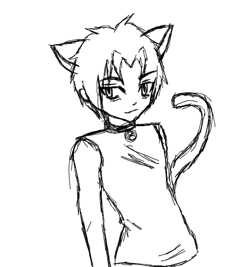 Cat Anime Drawing Image