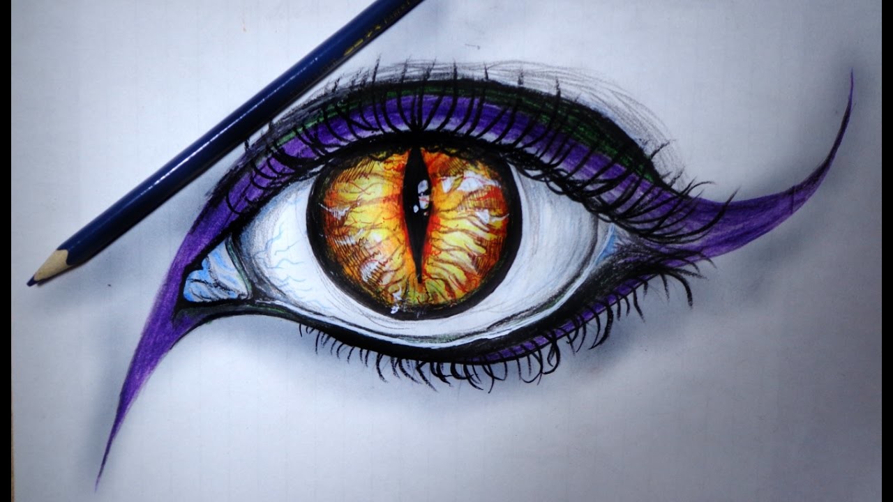 Cat Eye Drawing Beautiful Image