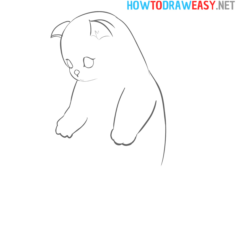 Cat Line Drawing High-Quality