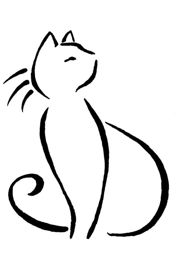 Cat Line Drawing Images