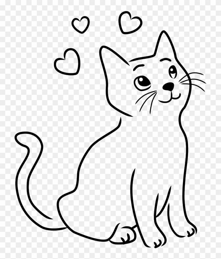 Cat Outline Best Drawing