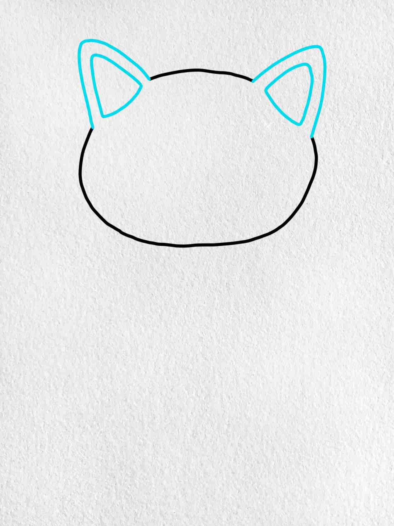 Cat Simple Art Drawing