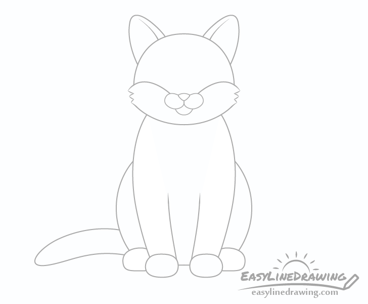 Cat Simple Drawing Art