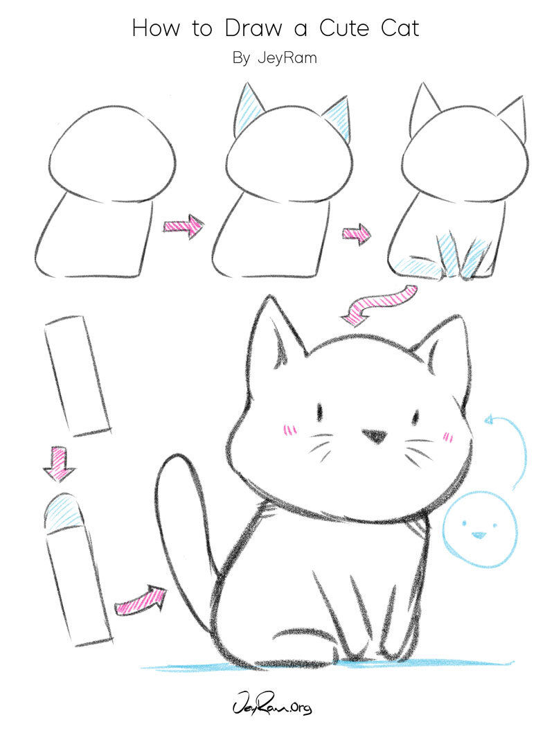 Cat Simple Drawing Beautiful Art