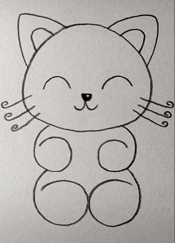 Cat Simple Drawing High-Quality