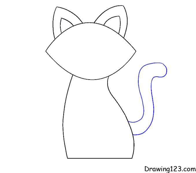 Cat Simple Drawing Photos