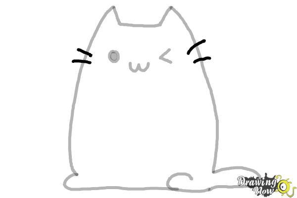 Cat Simple Drawing Sketch